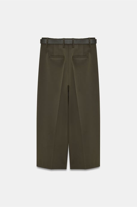 Hoogwaisted Gecurvde Culottes met Ceintuurlint - Image 6