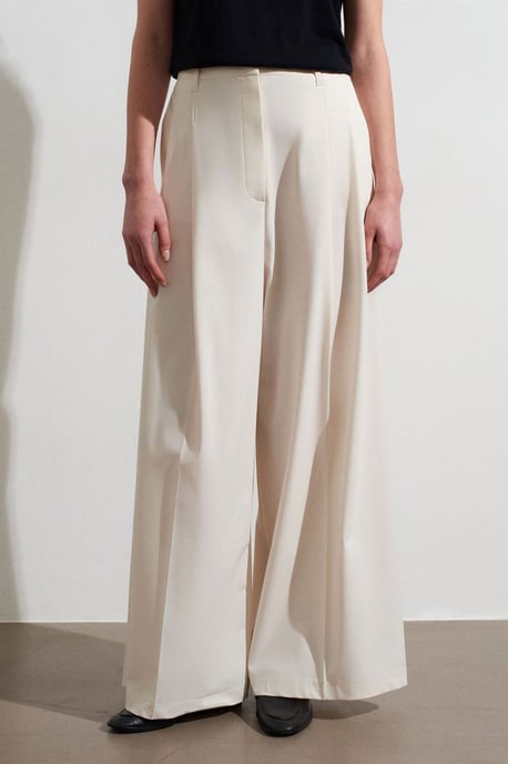 Vrouwen Hoge Taille Wijde Pijpen Crêpe Broek - Image 3