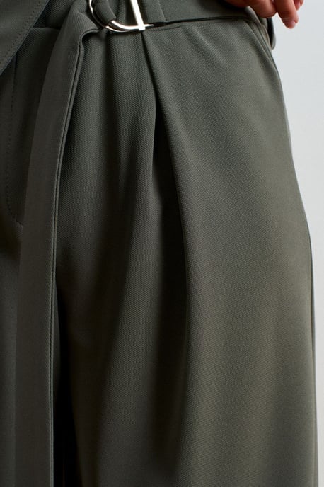 Hoge taille wijde pijpen crêpe broek - Image 4