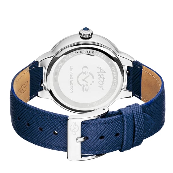 GV2 Astor Women's Blue Dial Stainless Steel Watch - Image 2