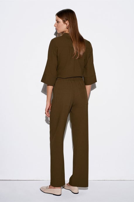 Women's Wide-Leg Crepe Trousers - Image 2