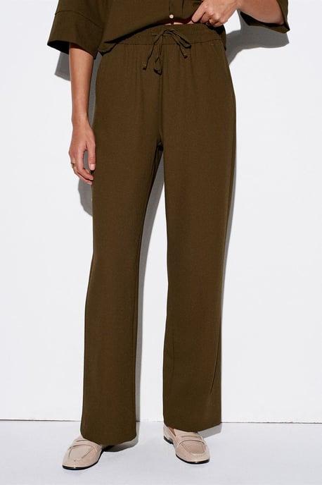 Women's Wide-Leg Crepe Trousers - Image 5