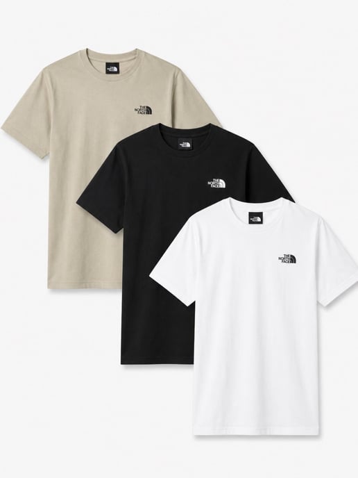 3 Pack The North Face Mens Simple Dome T Shirt in Black / White / Clay Grey - Image 1