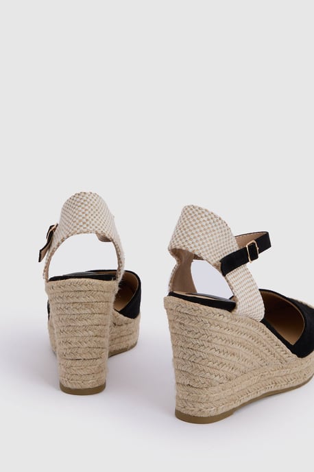 Elaina Textile Closed Toe Strap Wedges - Image 2