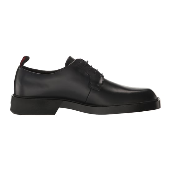Hugo Heren Leren Platte Derby Schoenen (Zwart) - Image 1