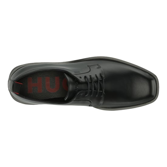 Hugo Heren Leren Platte Derby Schoenen (Zwart) - Image 3