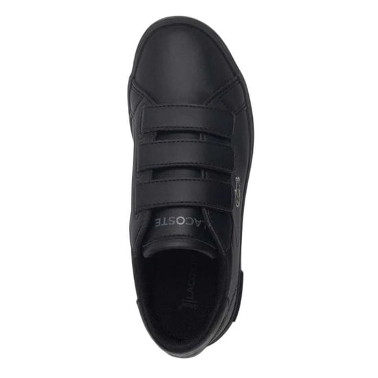 Lacoste Powercourt leren sportschoenen voor kinderen (Zwart) - Image 2