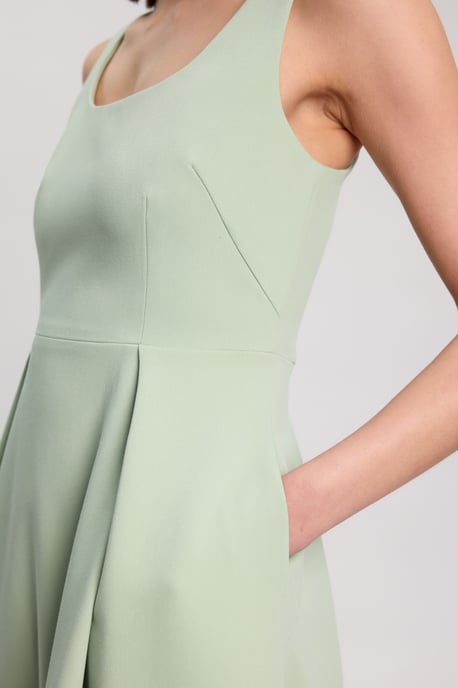 Tailored Full Skirt Midi Dress - Image 2