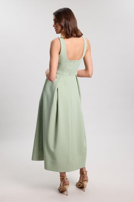Tailored Full Skirt Midi Dress - Image 3