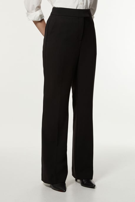 Petite Compact Stretch Essential Tailored Straight Leg Trouser - Image 4