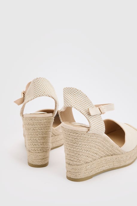 Elaina Textile Closed Toe Strap Wedges - Image 2