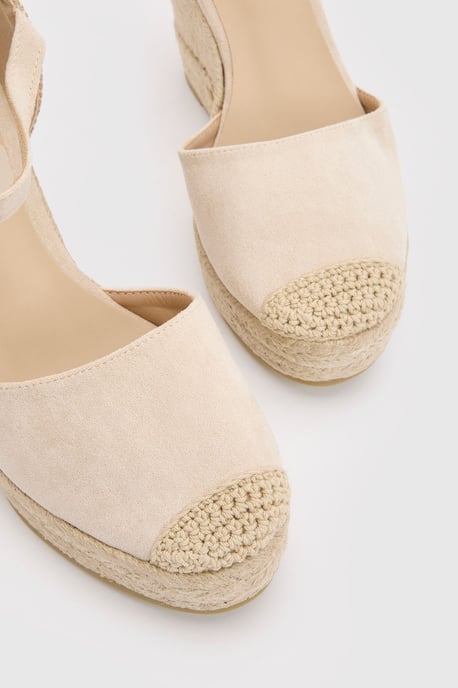 Elaina Textile Closed Toe Strap Wedges - Image 3