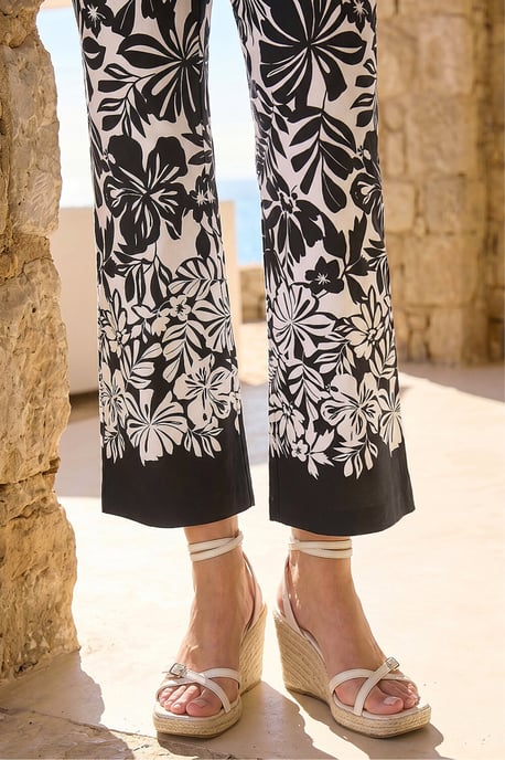 Abstract Print Seam Stretch Trouser - Image 4