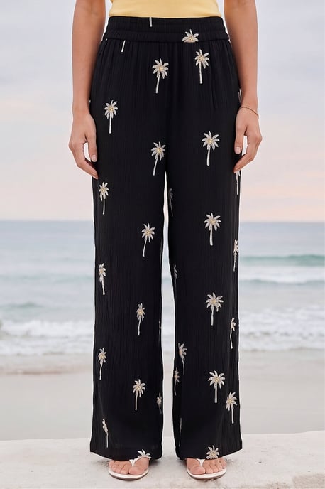 Sequin Palm Tree Trouser - Image 2