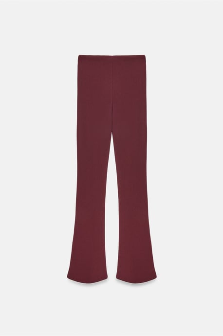 High-Waist Flare Leggings With Button Detail - Image 5