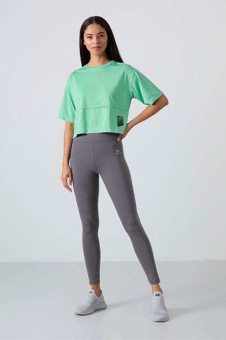 Hoge Taille Katoen Elasthaan Leggings - Image 1