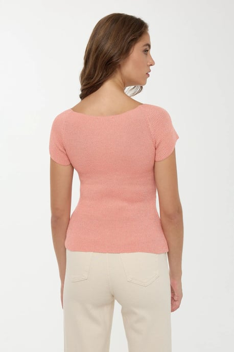 Square Collar Knitted Top - Image 4