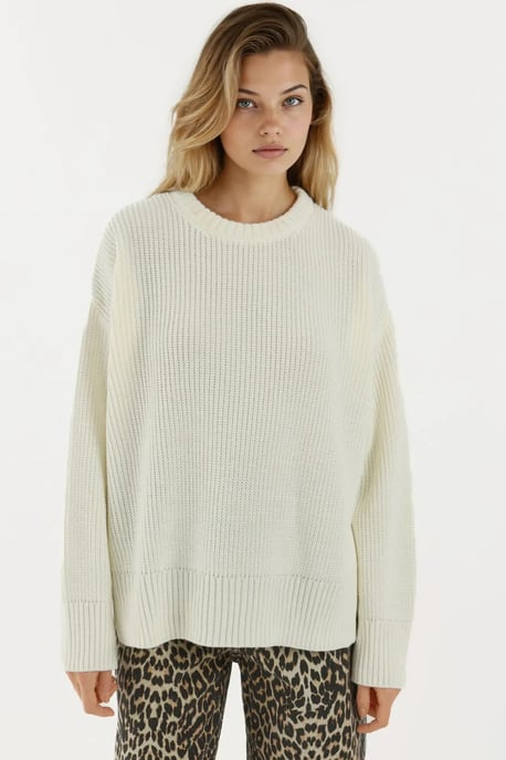 Texturerad Crew Neck Stickad Tröja - Image 5