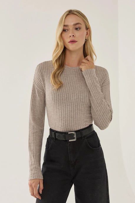 Crew Neck Jersey Topp - Image 1