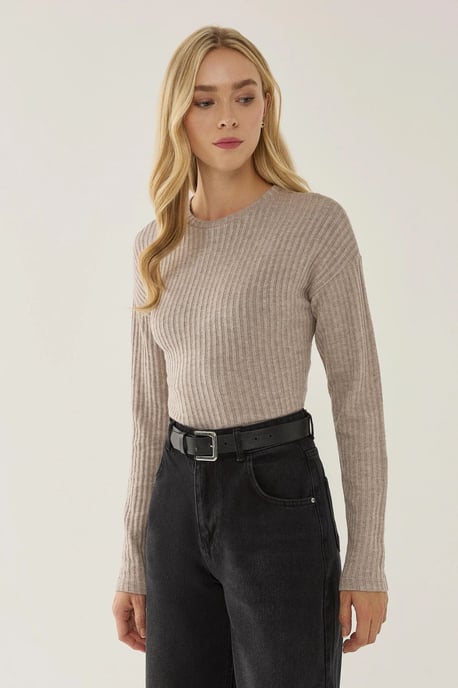 Crew Neck Jersey Topp - Image 3