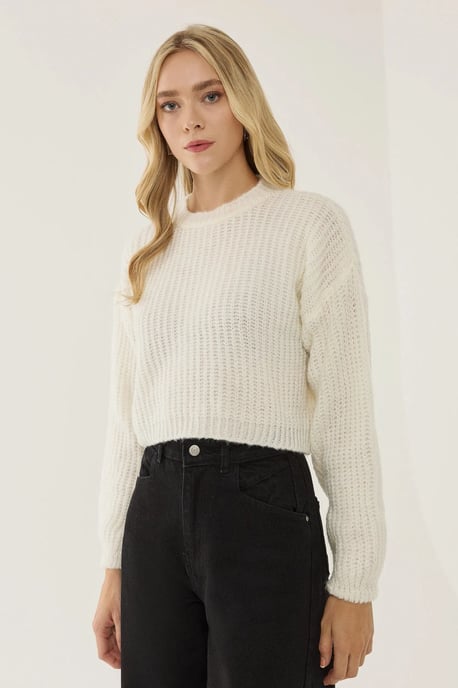 Relaxed Fit Crew Neck Sweater - Image 2