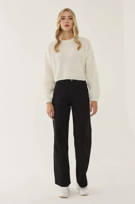 Relaxed Fit Crew Neck Sweater - Image 3