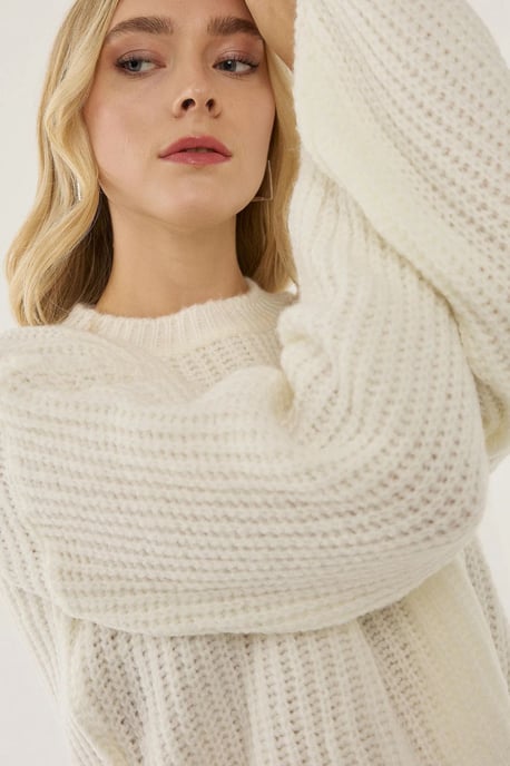 Relaxed Fit Crew Neck Sweater - Image 5