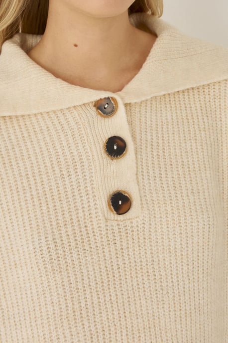 Shawl Collar Buttoned Sweater - Image 5