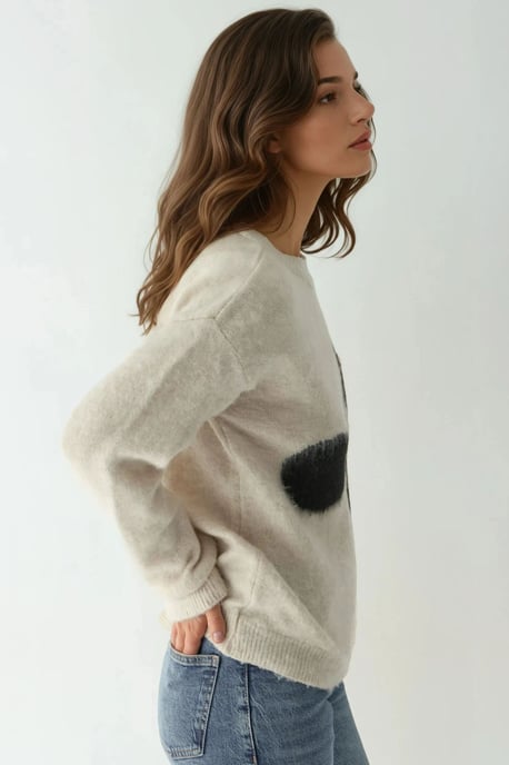 Relaxed Fit Cherry Detail Sweater - Image 2