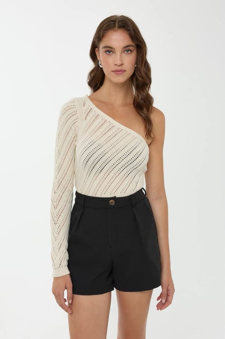 One Sleeve Knit Top - Image 1