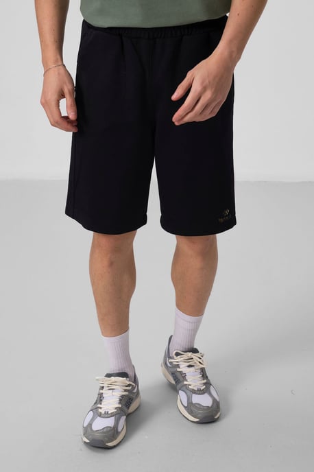 Överdimensionerade bomullsblandade stickade shorts - Image 2