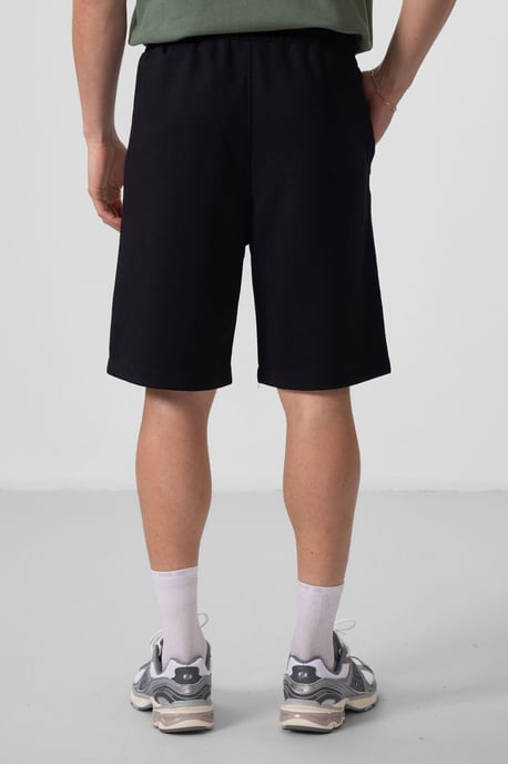 Överdimensionerade bomullsblandade stickade shorts - Image 5