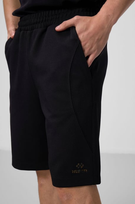 Överdimensionerade bomullsblandade stickade shorts - Image 3
