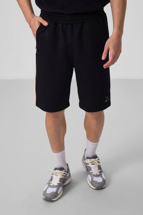 Överdimensionerade bomullsblandade stickade shorts - Image 4