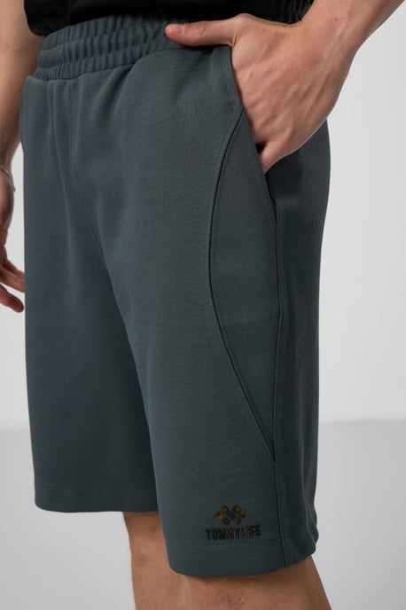 Oversized Cotton-Blend Knit Shorts - Image 3