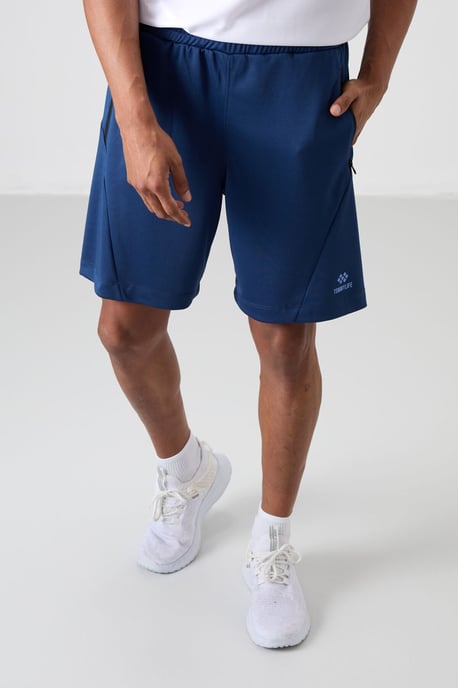 Heren Polyester Gebreide Zweet Shorts - Image 2