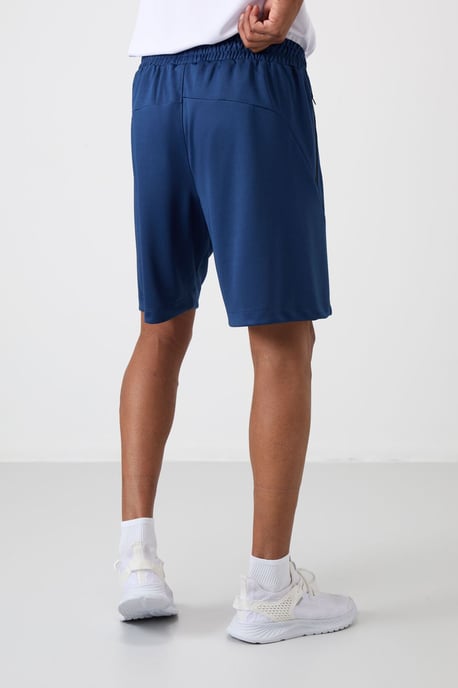 Heren Polyester Gebreide Zweet Shorts - Image 5