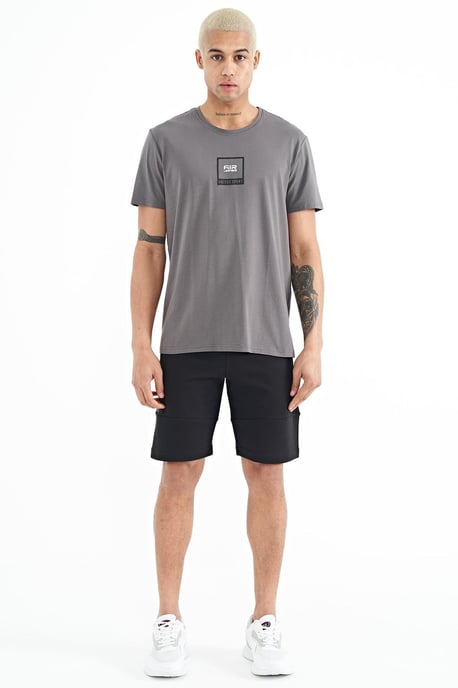 Heren Effen Gebreide Sweatshorts - Image 2