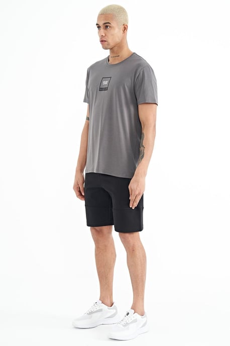 Heren Effen Gebreide Sweatshorts - Image 4