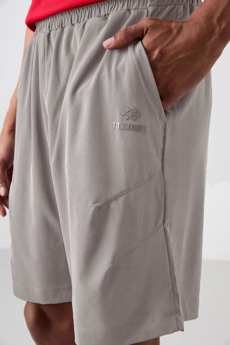 Herrarnas korta vävda shorts med dragsko - Image 4