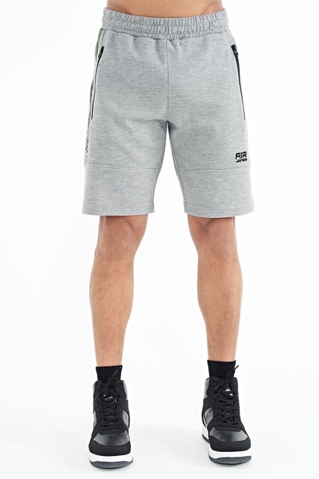 Heren Effen Gebreide Zweet Shorts - Image 1