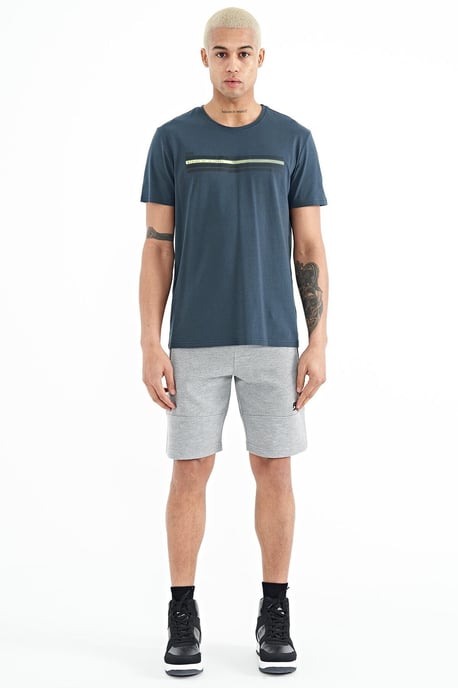 Heren Effen Gebreide Zweet Shorts - Image 2