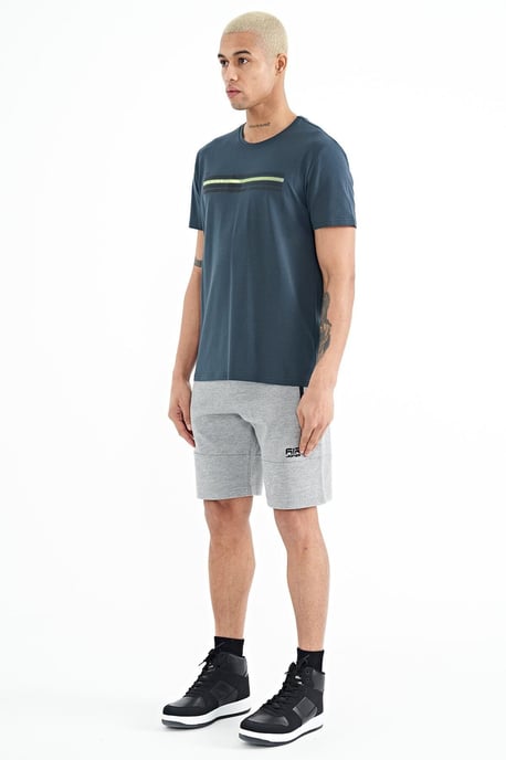 Heren Effen Gebreide Zweet Shorts - Image 5