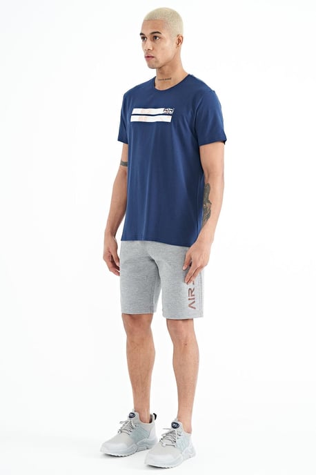 Heren Geprinte Fleece Sweatshorts - Image 4