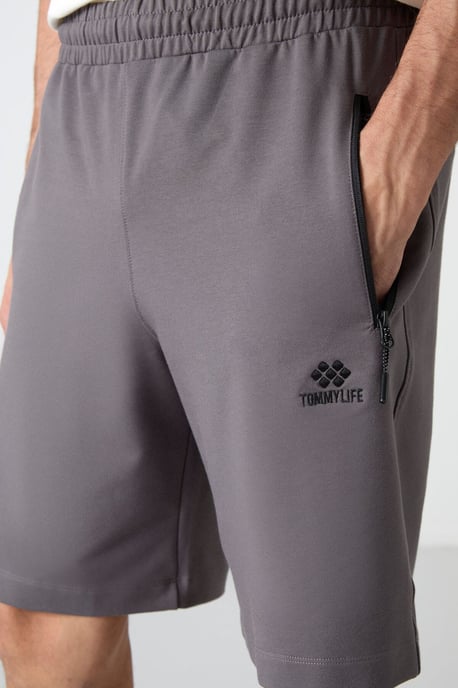 Heren Regular-fit Gebreide Sweatshorts - Image 4