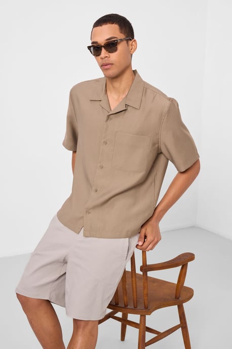 Heren Gewoven Chino Korte Broek - Image 5