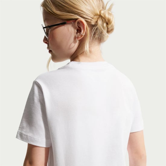 Nike Kinderen Futura Klassiek Logo Regular T-shirt (Wit/zwart) - Image 2