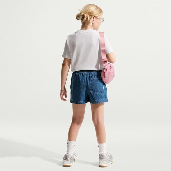 Nike Kinderen Futura Klassiek Logo Regular T-shirt (Wit/zwart) - Image 5