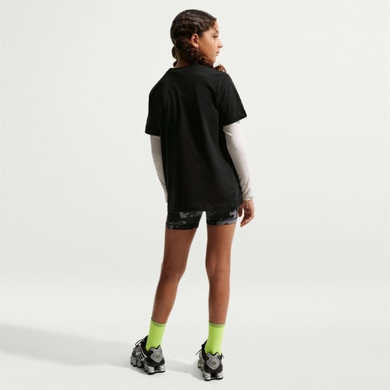 Nike Kinderen Futura Klassiek Logo Regular T-shirt (Zwart/Wit) - Image 5