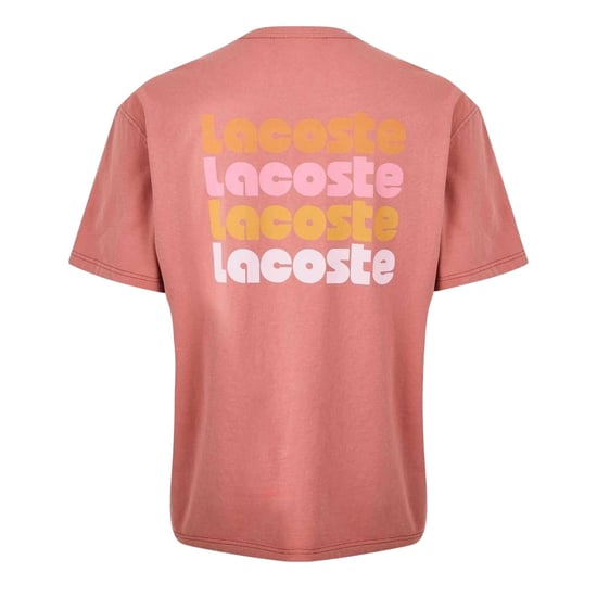 Lacoste Mens Effect Ombr Print T-Shirt (Red) - Image 2